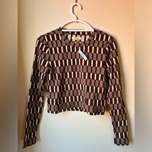 Madewell Fine Rib Long Sleeve Crop T-shirt